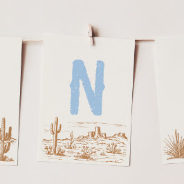 Cartão de Banner de Alta Cadeira Ocidental "N"