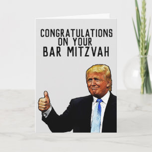 CARTÃO DE BAR MITZVAH DE DONALD TRUMP