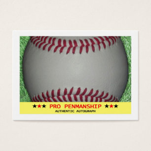 Cartão de basebol padrão do autógrafo da
