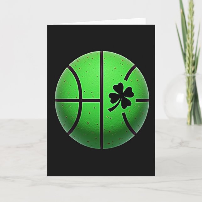 Cartão de Basquete Lucky Green (Frente)