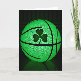 Cartão de Basquete Verde da Sorte
