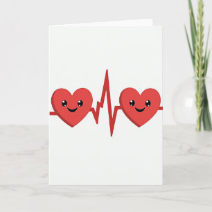 Cartão de Batimentos Cardíacos Minimalistas