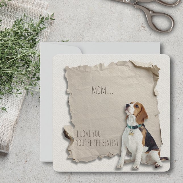 Cartão de Beagle Personalizado da Mãe de Cão dia d (Mothers Day is a great time to show mom how special she is, but any day is a day to say I love you!)