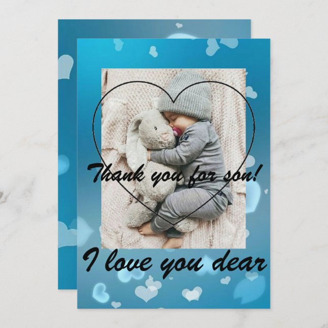 Cartão de bebê (Frente/Verso)