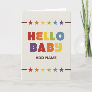 Cartão de bebê não-Hetero Hello