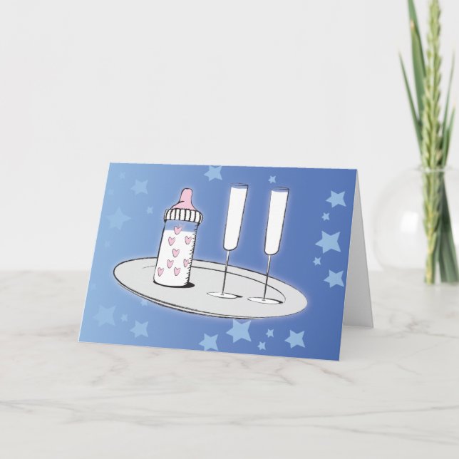 Cartão de bebê parabéns (Frente)