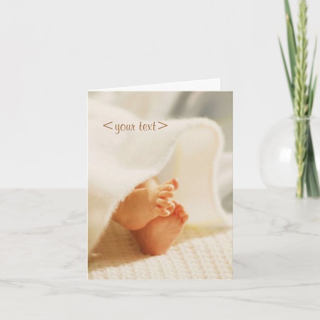Cartão de bebê personalizável (Frente)
