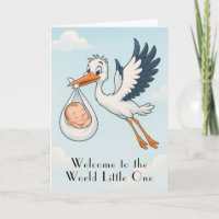 Cartão de Bebê Recém-Nascido Stork