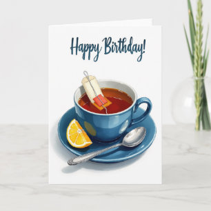 Cartão de Bebida de Aniversário Aconchegante