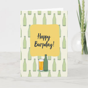 Cartão de Bebida de Aniversário Caprichoso