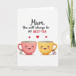 Cartão de Bebida do Dia das Mães