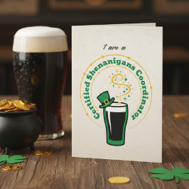 Cartão de Bebida Shenanigans Engraçado – Festa