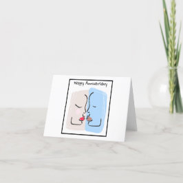 Cartão de beijinho do casal