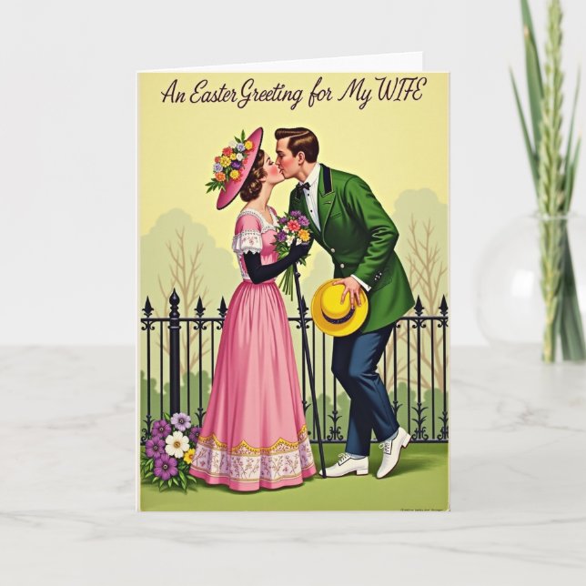 Cartão de Beijo da Primavera Romântica (Frente)