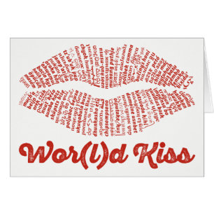 Cartão de Beijo do World Word