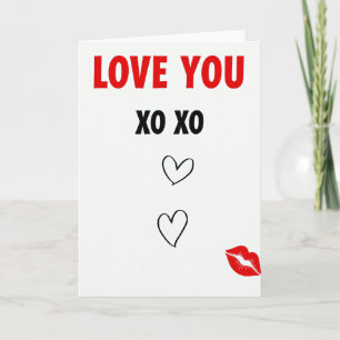 Cartão de Beijo Xo Xo Amor