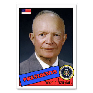Cartão de beisebol de Dwight D. Eisenhower