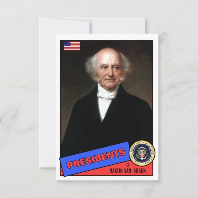Cartão de beisebol de Martin Van Buren (Frente)