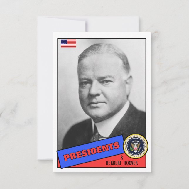Cartão de Beisebol Herbert Hoover (Frente)