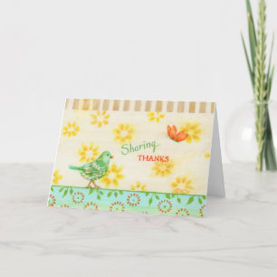 Cartão de Bênção de Ave de Ação de Graças