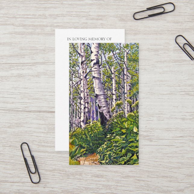 Cartão de Bênção de Oração Memorial (Frente/Verso In Situ)