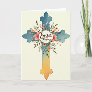 Cartão de Bênção Floral da Temporada