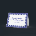 Cartão de Bênção Hanukkah<br><div class="desc">A carta de abençoações de Hanukkah com a Estrela da fronteira de David.</div>