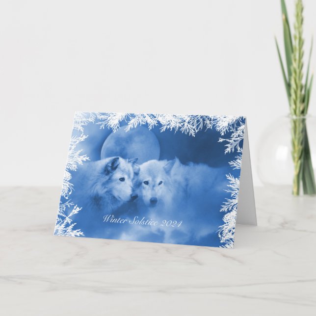 Cartão de Bênçãos do Solstício de Inverno 2024 com (Frente)
