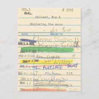 Cartão de biblioteca 3503 que explora a lua