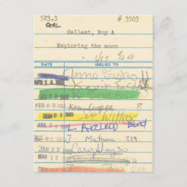 Cartão de biblioteca 3503 que explora a lua