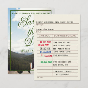 Cartão de Biblioteca Antigo e Capa de Livro Salve 