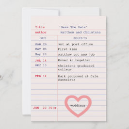 Cartão de Biblioteca Salve a Data