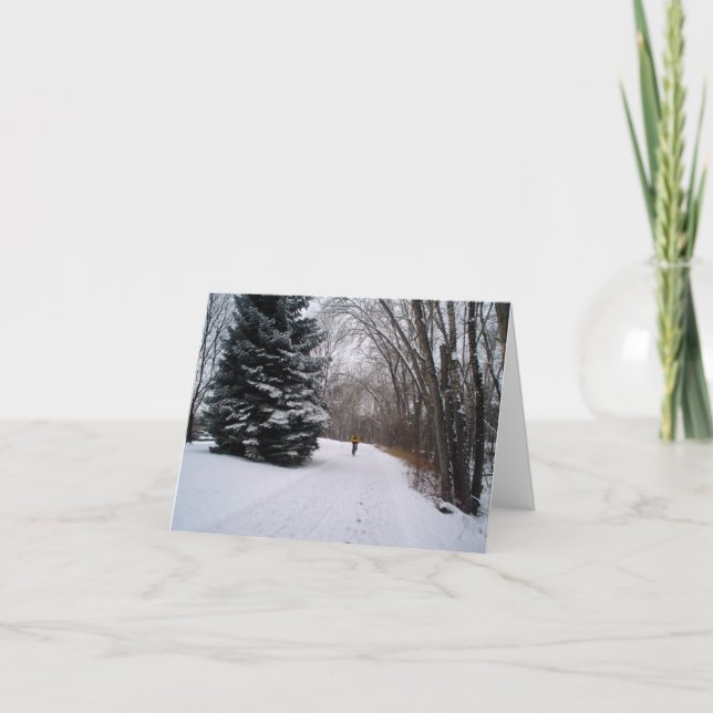 Cartão de bicicleta de inverno (Frente)