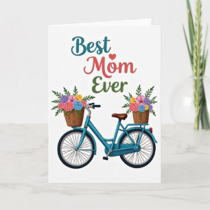 Cartão de Bicicleta Melhor Mãe do Mundo