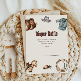 Cartão de Bilhete de Fralda de Raffle Blue Rode We