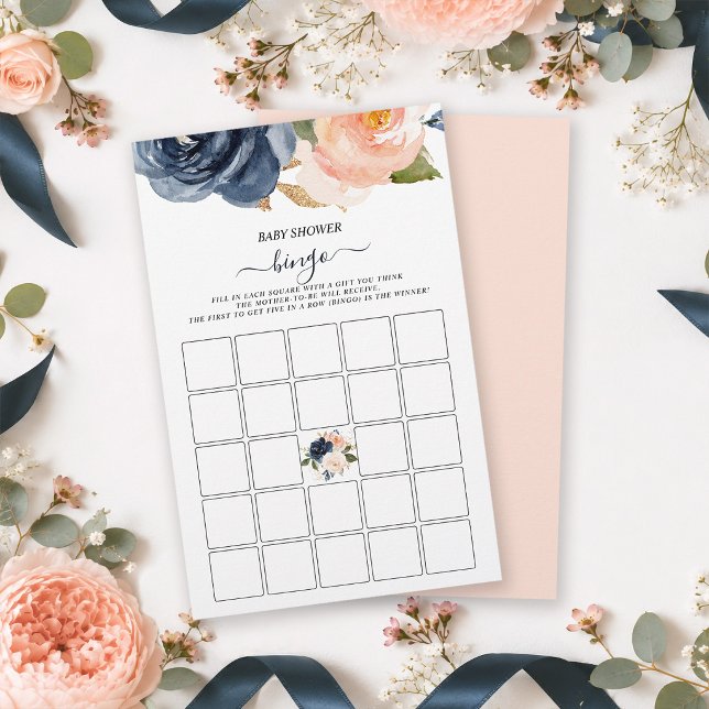 Cartão de Bingo de Abertura de Presentes de Churra (Keep your guests completely engaged and celebrating in style during gift-opening bingo game card.)
