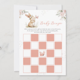 Cartão de Bingo de Bebê para Chá de Bebê da Menina