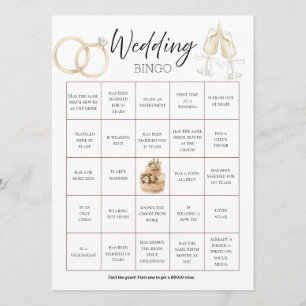 Cartão de Bingo de Casamento Personalizável & Mode