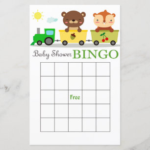Cartão de bingo de chá de fraldas