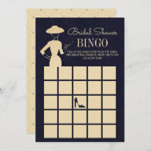 Cartão de Bingo de Chá de panela Clássico de Moda