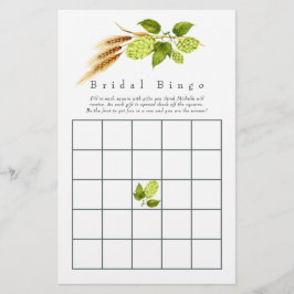 Cartão de Bingo de Noiva Geometral Dourado com Sal