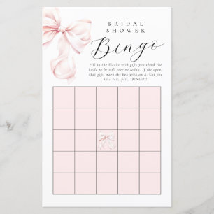 Cartão de Bingo de Presente para Chá de panela Ros