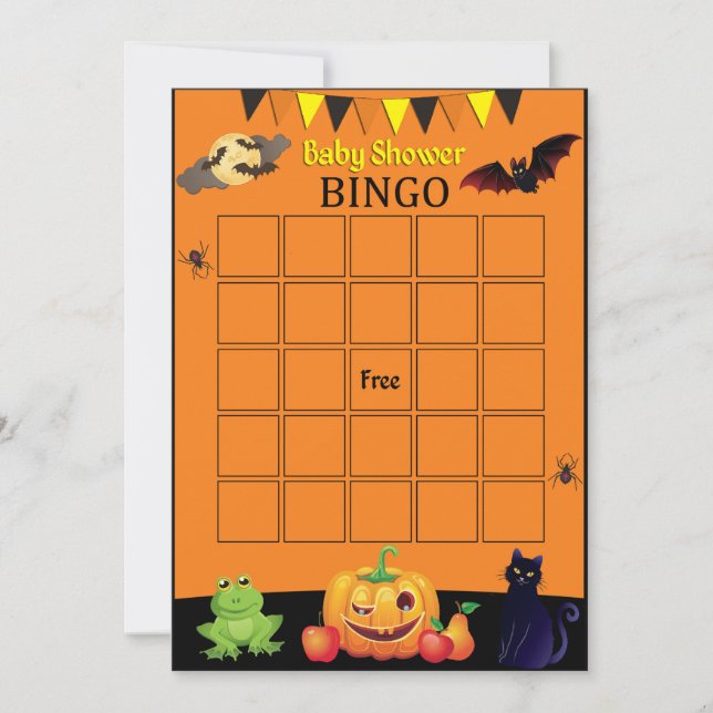 Cartão de Bingo Halloween (Frente)