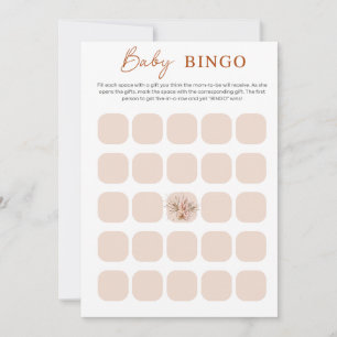 Cartão de Bingo para Chá de Bebê Boho Chic Minimal