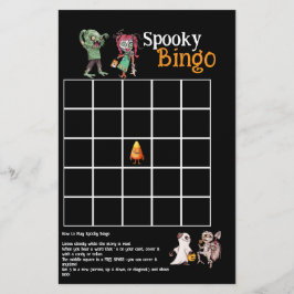 Cartão de Bingo SpooktacularHalloween Bash Spooky