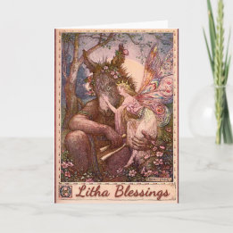 Cartão de BlessingsPagan do solstício de verão de