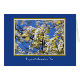 Cartão de Blosso Branco de Cereja no Dia da Mãe