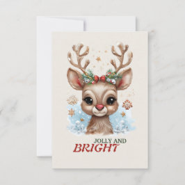 Cartão de Boas Festas Alegre e Brilhante