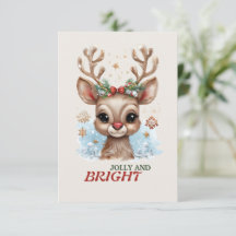 Cartão de Boas Festas Alegre e Brilhante