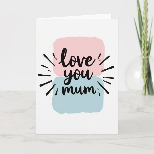 Cartão de Boas Festas Amor Você Mãe (Frente)